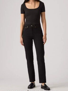 Levi's Wedgie Straight Ankle Women's Jeans, Black, Size 28/6